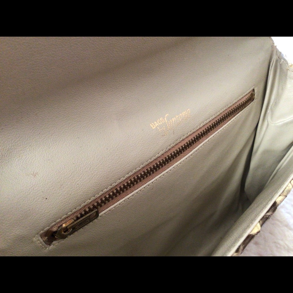 Bags By Supreme Python Snakeskin Embossed Leather… - image 4